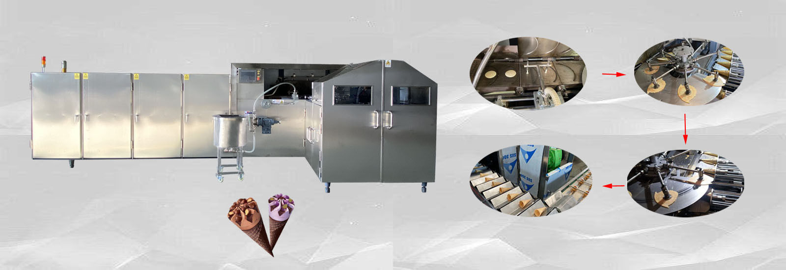 品質 アイス クリーム コーンのベーキング機械 工場